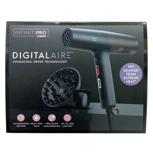 InfinitiPRO by Conair DigitalAIRE Hair Dryer with Brush, Volumizer & Carry Bag